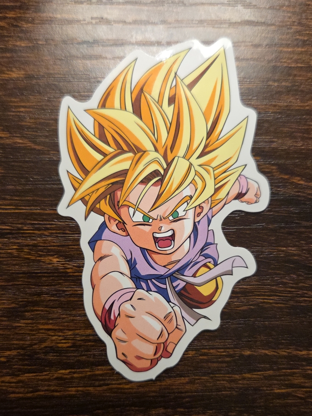 Super Saiyan Wall Decal - Yellow Anime Character Sticker
